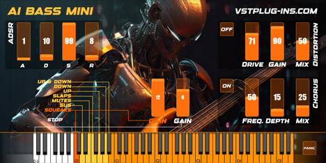 AI Bass Mini - free Electric bass plugin