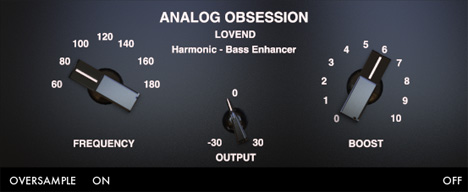 Lovend - free Harmonic bass enhancer plugin