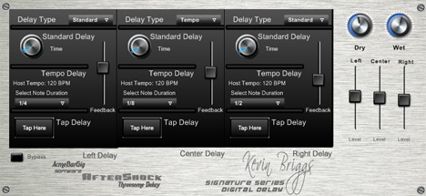 AfterShock Digital Delay - free Triple delay unit plugin