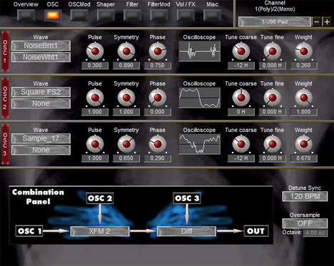 AnaMark - free 3 osc analog synth plugin