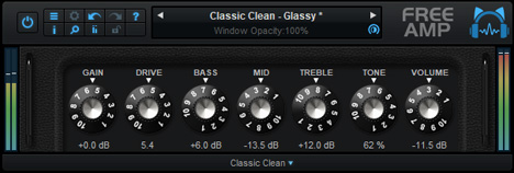 Blue Cat Free Amp - free Guitar amp simulation plugin
