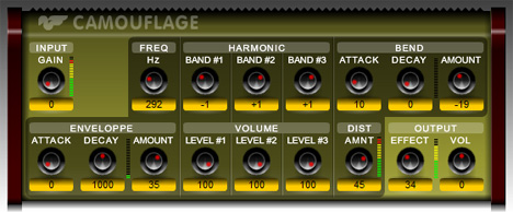 CAMOUFLAGE - free Harmonic generator plugin