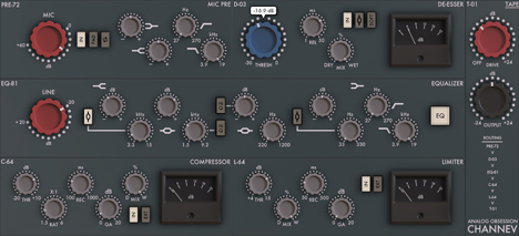 CHANNEV - free Channel-strip plugin