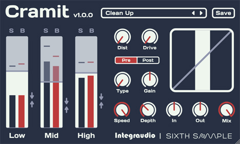 Cramit - free Multiband compressor / distortion plugin