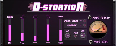 D-Stortion - free Asymmetrical distortion / filter plugin