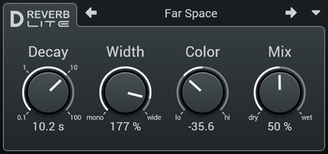 DReverb Lite - free Algorithmic reverb plugin