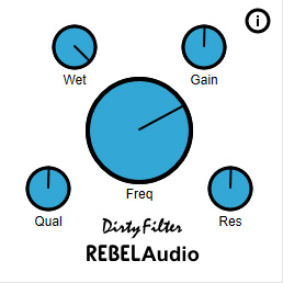 DirtyFilter - free Bandpass filter plugin