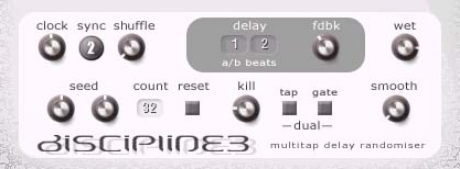 Discipline3 - free Multitap delay randomiser plugin