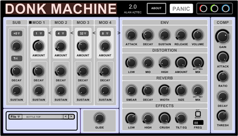 Donk Machine - free 5 osc FM synth plugin