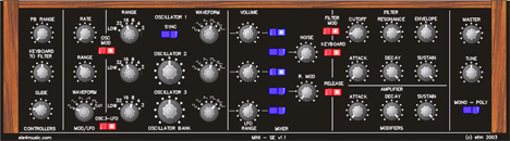 Mini-SE - free 3 osc analog synth plugin