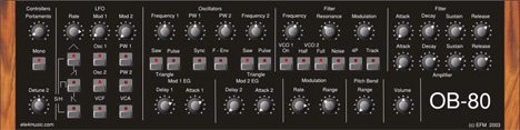 Ob-80 - free Oberheim ob-8 emulation plugin