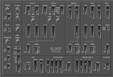 Rjxp - free JX8p emulation plugin