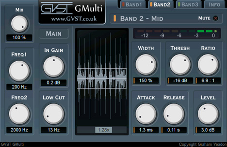 GMulti - free Multiband compressor plugin