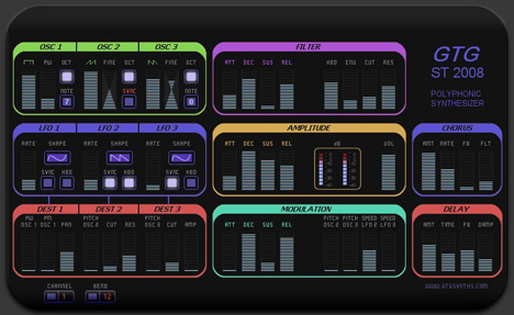 ST 2008 - free Analog polyphonic synth plugin