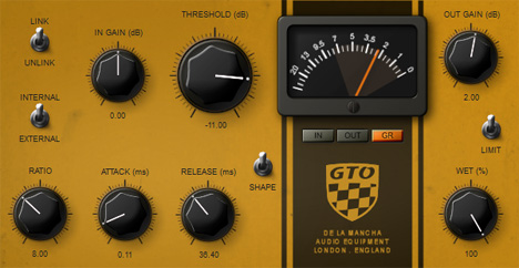 GTO - free Vintage peak compressor plugin