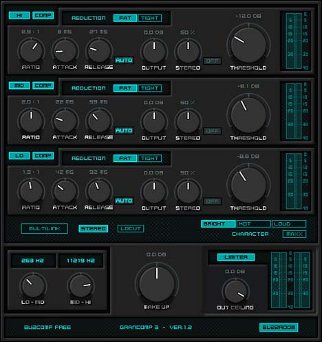 GranComp3 - free Multiband compressor plugin