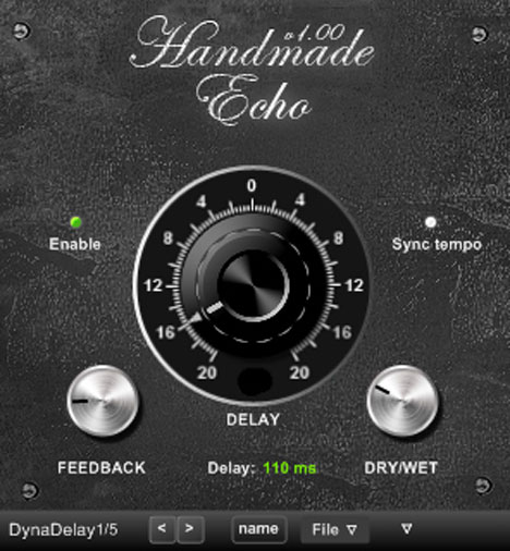 HandMade Echo - free Vintage delay plugin