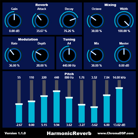 HarmonicReverb - free Dynamic reverb plugin