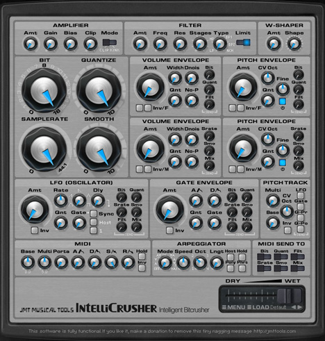 IntelliCrusher - free Bitcrusher / samplerate reducer plugin
