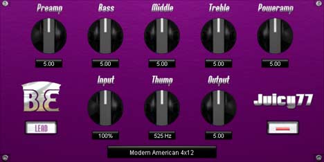 Juicy 77 - free Amp simulator plugin