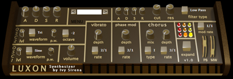 Luxon - free 2 osc analog synth plugin
