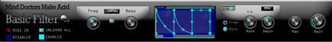 MDMA Basic Filter - free LFO / mod filter plugin