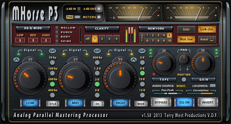 MHorse P3 - free Parallel mastering processor plugin
