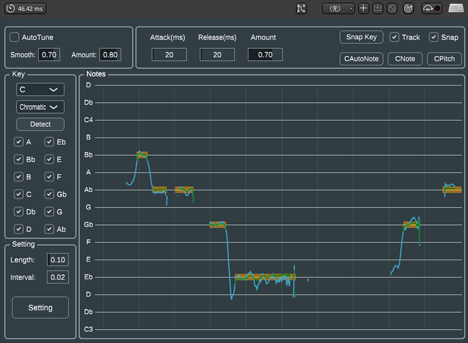 MXTune - free Pitch correction plugin