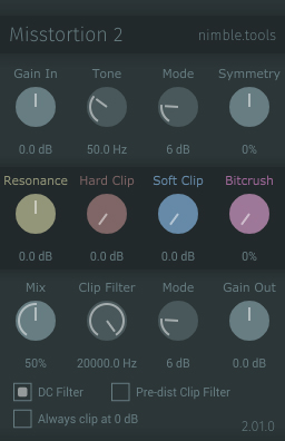 Misstortion - free Multimode distortion plugin
