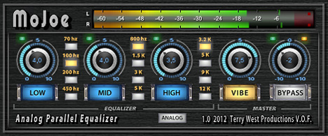 Mojoe - free Analog parallel equalizer plugin