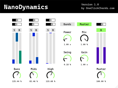 Nano Dynamics - free Multiband compressor plugin