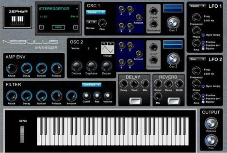 NEBULUS - free 2 osc analog synth plugin