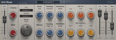 OrilRiver - free Algorithmic reverb plugin
