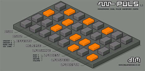 PULS - free Monophonic pulse wave synth plugin