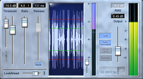 PeakCompressor - free Mono compressor plugin