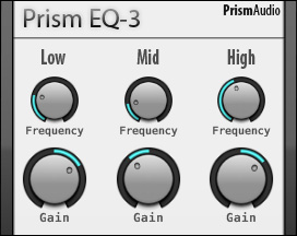 Prism EQ-3 - free 3 band EQ plugin