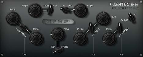 Pushtec 5+1A - free 6 band EQ plugin