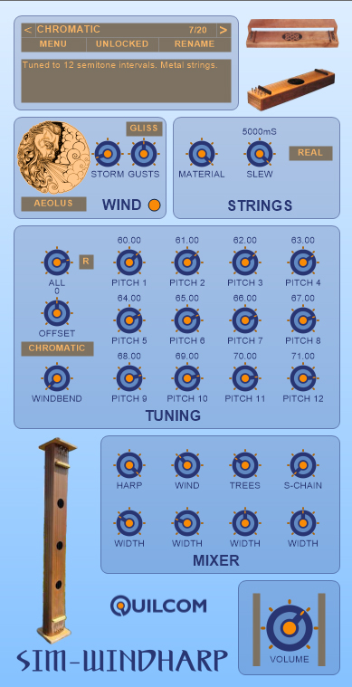 SIM-WINDHARP - free Aeolian harp plugin