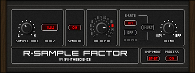 R-Sample Factor - free Sample rate / bit depth reducer plugin