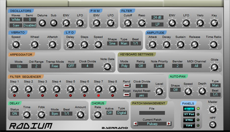 Radium - free Substractive / FM  synth plugin
