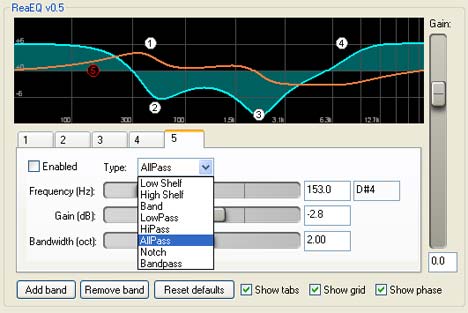ReaEQ - free IIR  EQ plugin