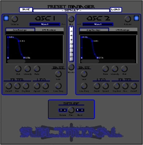 SUBLIMINAL - free Bass sounds synth plugin