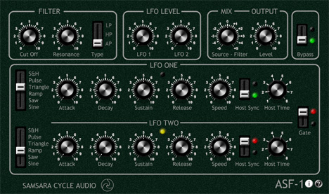 ASF-1 - free LFO-controlled filter plugin