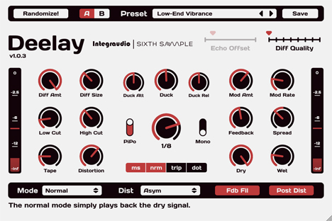 Deelay - free Delay / reverb plugin