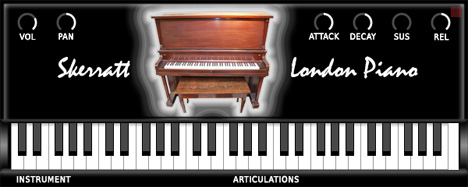 Skerratt London Piano - free Upright piano plugin