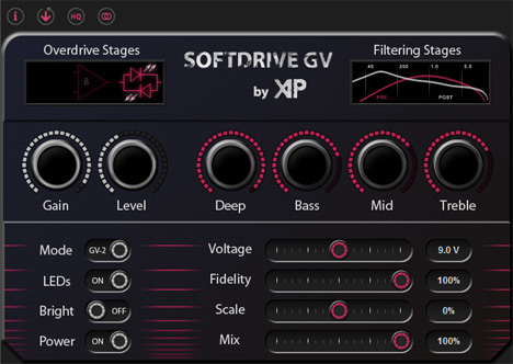 SoftDrive GV - free Marshall distortion emulation plugin