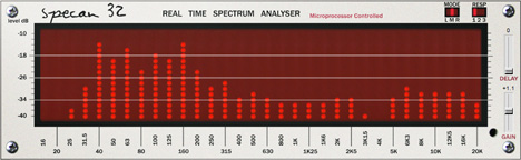 Specan32 - free 1/3rd octave spectrum analyzer plugin