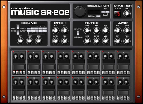 SR202 - free Drum kit sampler plugin