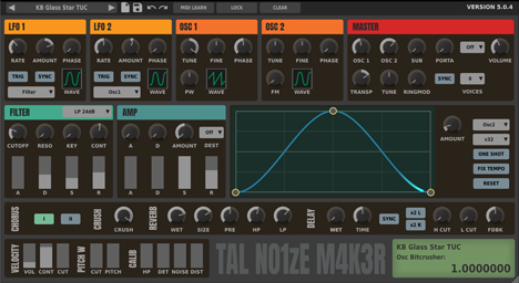 TAL-NoiseMaker - free 3 osc analog synth plugin