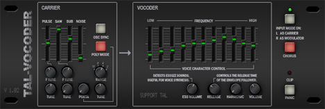 TAL-Vocoder - free Vintage vocoder plugin